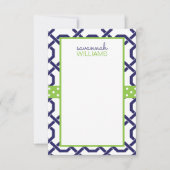 Cartes de notes personnalisées Lattice & Grosgrain (Devant)