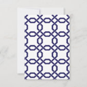 Cartes de notes personnalisées Lattice & Grosgrain (Dos)