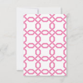 Cartes de notes personnalisées Lattice & Grosgrain (Dos)