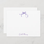 Cartes de notes personnalisées Lavender Coquette (Devant / Derrière)