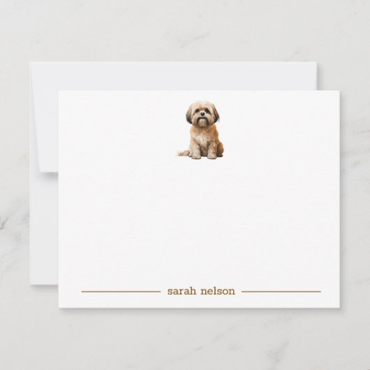 Cartes De Notes Personnalisées Lhasa Apso (Devant)
