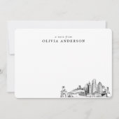 Cartes de notes personnalisées Miami Skyline (Devant)