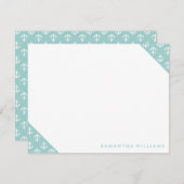 Cartes de notes personnalisées Motif des Ancres de (Devant / Derrière)