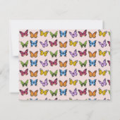 Cartes de notes personnalisées Papillon Arc-en-cie (Dos)
