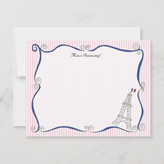 Cartes de notes personnalisées Paris Whimsy (Devant)