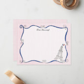 Cartes de notes personnalisées Paris Whimsy (Devant/Arrière en situation)