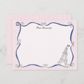 Cartes de notes personnalisées Paris Whimsy (Devant / Derrière)
