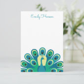 Cartes de notes personnalisées Peacock (Debout devant)