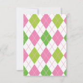 Cartes de notes personnalisées Pink & Green Golf (Dos)