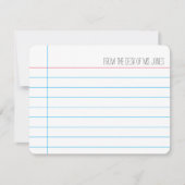 Cartes de notes personnalisées pour enseignants (Devant)
