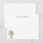 Cartes de notes personnalisées pour enseignants av (Devant / Derrière)