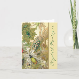 Cartes de notes personnalisées pour les coléoptère