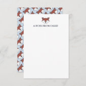 Cartes de notes personnalisées pour motif de renar (Devant / Derrière)