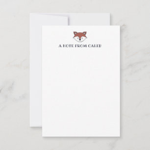 Cartes de notes personnalisées pour motif de renar