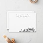 Cartes de notes personnalisées pour Portland Skyli (Devant/Arrière en situation)