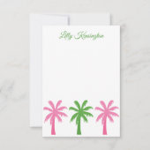 Cartes de notes personnalisées Preppy Palm Trees (Devant)