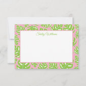 Cartes de notes personnalisées Preppy Palms (Devant)