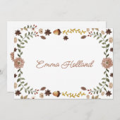 Cartes de notes personnalisées Rustiques Botanique (Devant / Derrière)