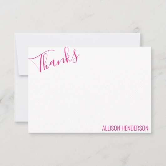 Cartes de notes personnalisées Script & Block - To (Devant)