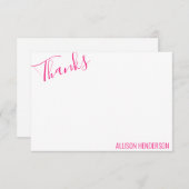 Cartes de notes personnalisées Script & Block - To (Devant / Derrière)