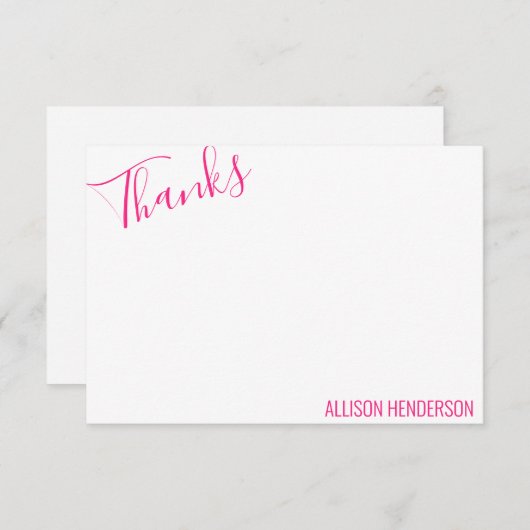 Cartes de notes personnalisées Script & Block - To (Devant / Derrière)