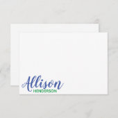 Cartes de notes personnalisées Script & Block - To (Devant / Derrière)