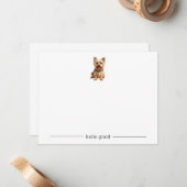 Cartes de notes personnalisées Silky Terrier (Devant/Arrière en situation)