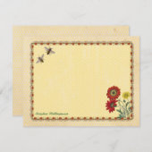 Cartes de notes personnalisées Sweet Bee (Devant / Derrière)