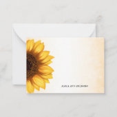 Cartes de notes personnalisées tournesol Whimsical (Devant)