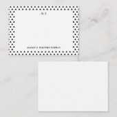 Cartes de notes personnelles des initiales géométr (Devant / Derrière)