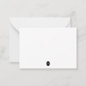Cartes de notes plates à monogramme de nom manuscr (Dos)