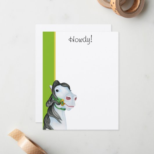 Cartes de notes plates Dazzle Howdy (Devant/Arrière en situation)