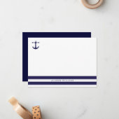 Cartes de notes plats de la marine (Devant/Arrière en situation)