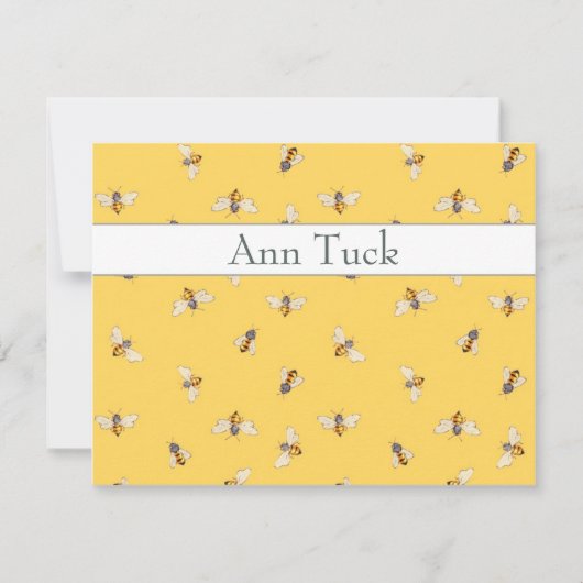 Cartes de notes plats personnalisées - Abeilles av (Devant)
