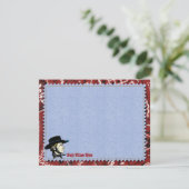 Cartes de notes plats personnalisées Cowboy (Debout devant)