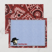 Cartes de notes plats personnalisées Cowboy (Devant / Derrière)