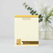 Cartes de notes plats personnalisées pour les bott (Debout devant)