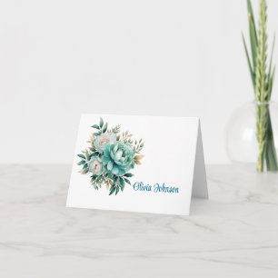 Cartes de notes pliées de nom personnalisé