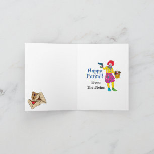 Cartes de notes pliées Happy Purim