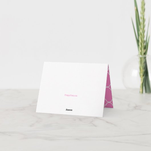 Cartes de notes pliées Monogrammes Quatrefoil Chic (Dos)