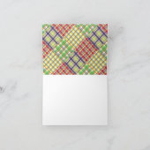Cartes de notes pliées personnalisées Plaid Madras (Intérieur)
