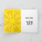 Cartes de notes pliées pour les tranches de citron (Intérieur)