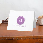 Cartes de notes pliées simples Monogrammes