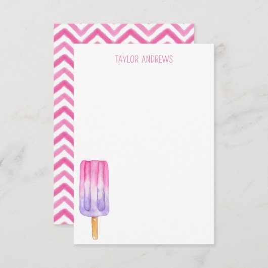 Cartes de notes populaires d'aquarelle (Devant / Derrière)