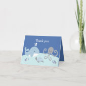 Cartes de notes pour baleines bleues (Devant)