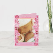 Cartes de notes pour bébé joli rose (Devant)
