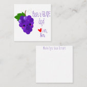 Cartes de notes pour boîte à lunch "Have a Grape D (Devant / Derrière)