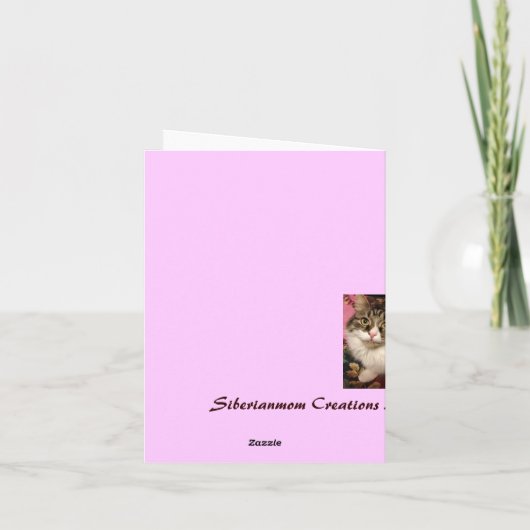 Cartes de notes pour chats de Sibérie (Dos)