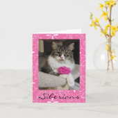 Cartes de notes pour chats de Sibérie (Fleur jaune)