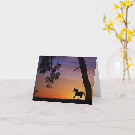 Cartes de notes pour chevaux vierges (Fleur jaune)